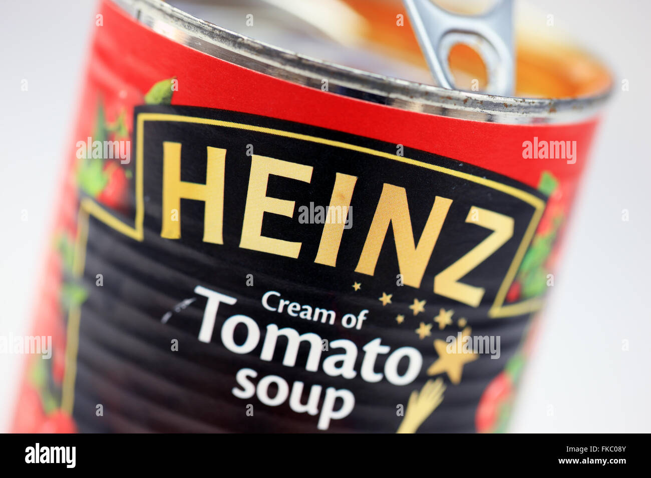 Boîte de crème de soupe de tomate Heinz Banque D'Images