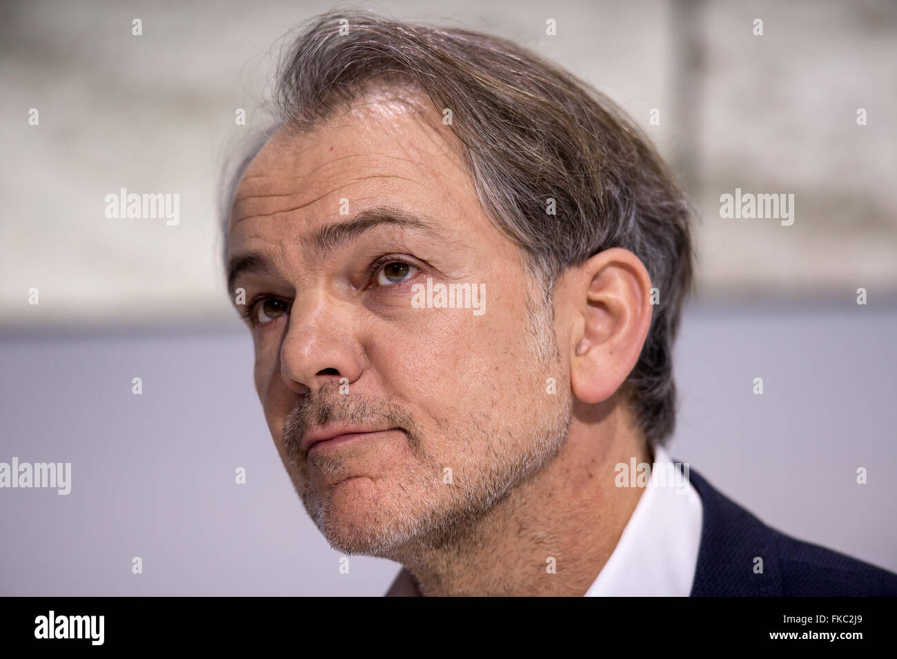 Munich, Allemagne. 07Th Mar, 2016. Designer en chef de BMW Adrian Van Hooydonk assiste à une conférence de presse à Munich, Allemagne, 07 mars 2016. La Bayerische Flugzeugwerke (lit. Aéronefs bavarois Works) a été fondée le 07 mars 1916, qui ont été plus tard renommé Bayerische Motoren Werke (BMW, allumé. Moteur bavarois travaille). Photo : SVEN HOPPE/dpa/Alamy Live News Banque D'Images