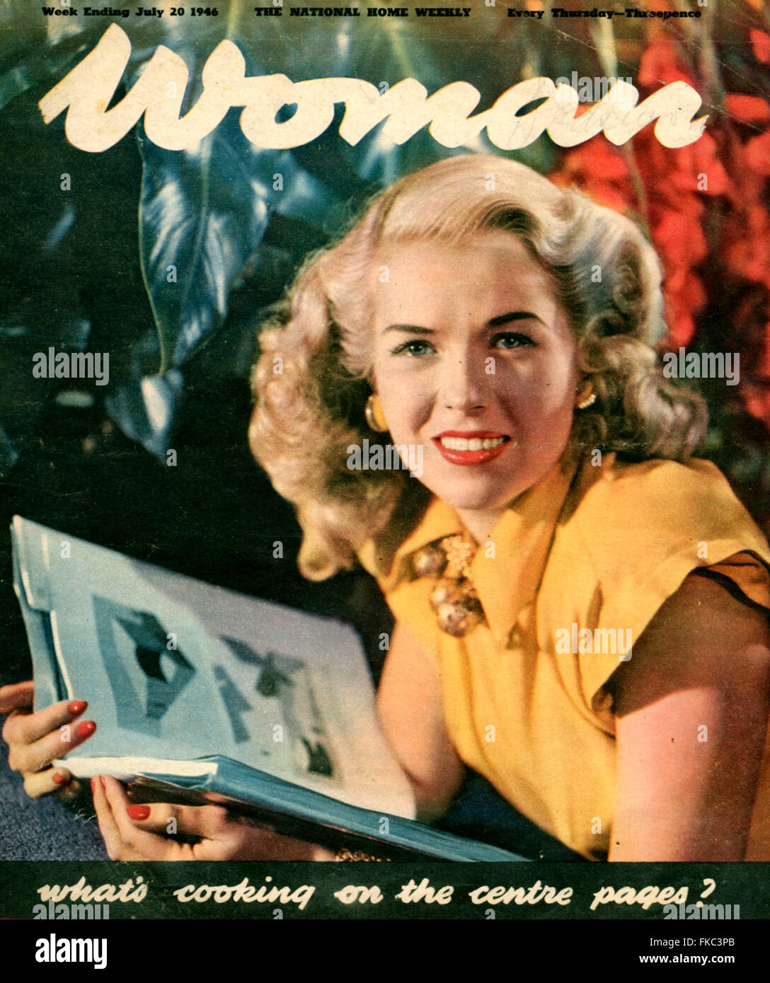 1940 Couverture du magazine femme britannique Banque D'Images