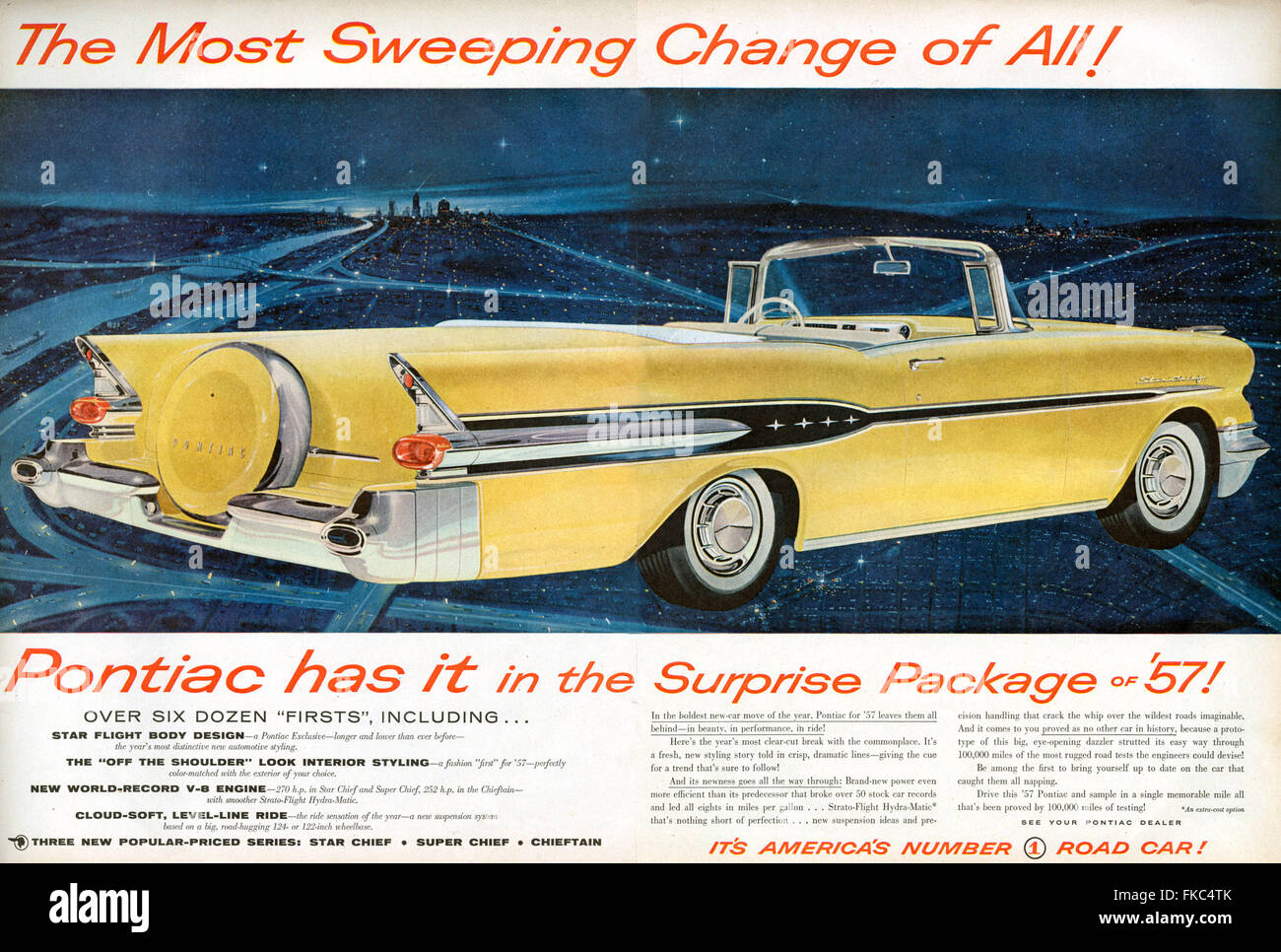 1950 Pontiac annonce Magazine USA Banque D'Images