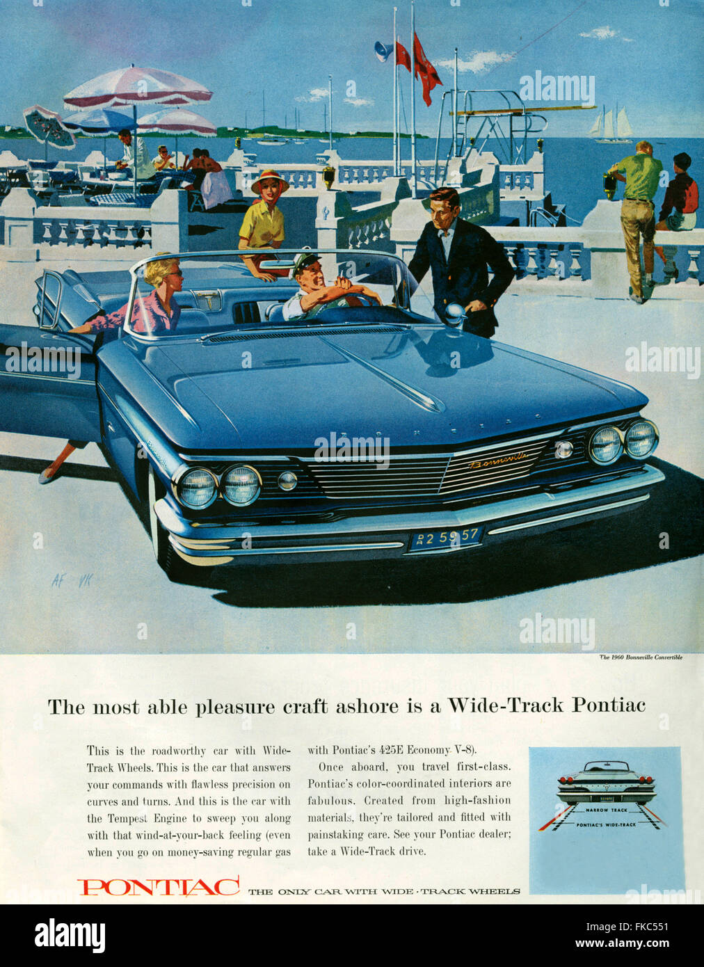 1960 Pontiac annonce Magazine USA Banque D'Images