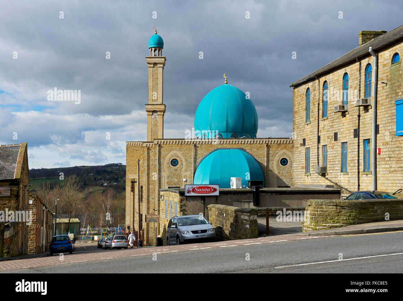 La Mosquée Jamia Sultania & Education Centre, Brierfield, Nelson, Lancashire, England UK Banque D'Images