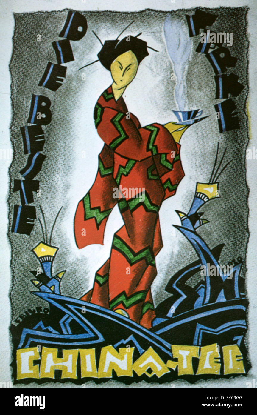L'Autriche 1920 China-Tee Poster Banque D'Images