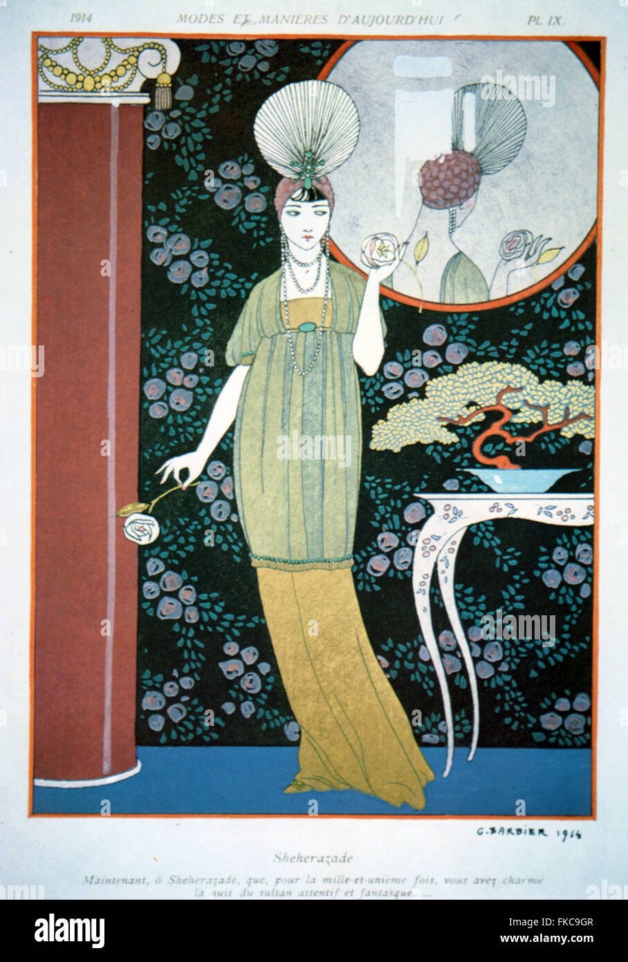 Années 1910 en France et les modes Manieres Plaque Livre Banque D'Images