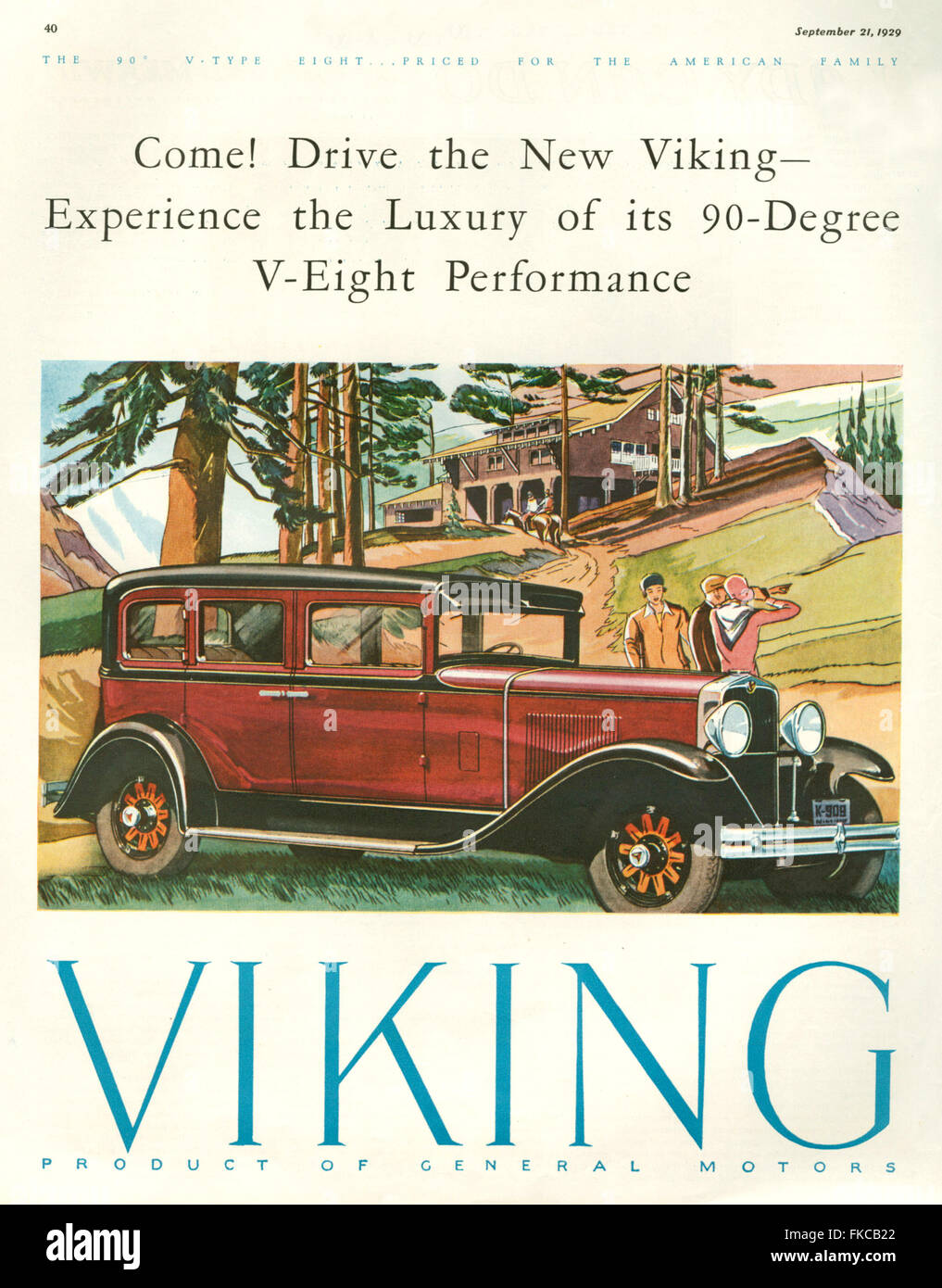 1920 USA Magazine annonce Viking Banque D'Images