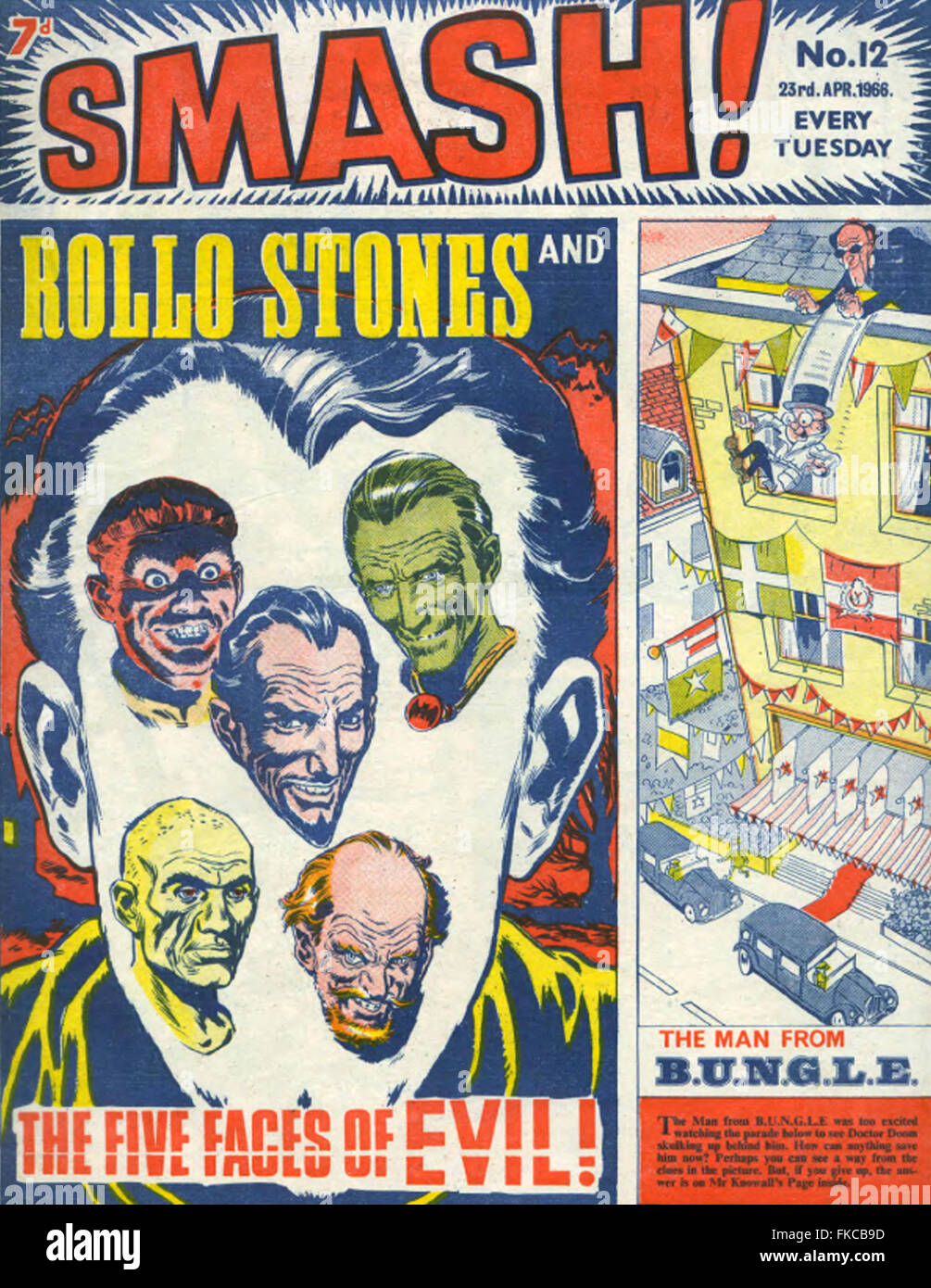 1960 UK Smash ! Couverture de la bande dessinée Banque D'Images