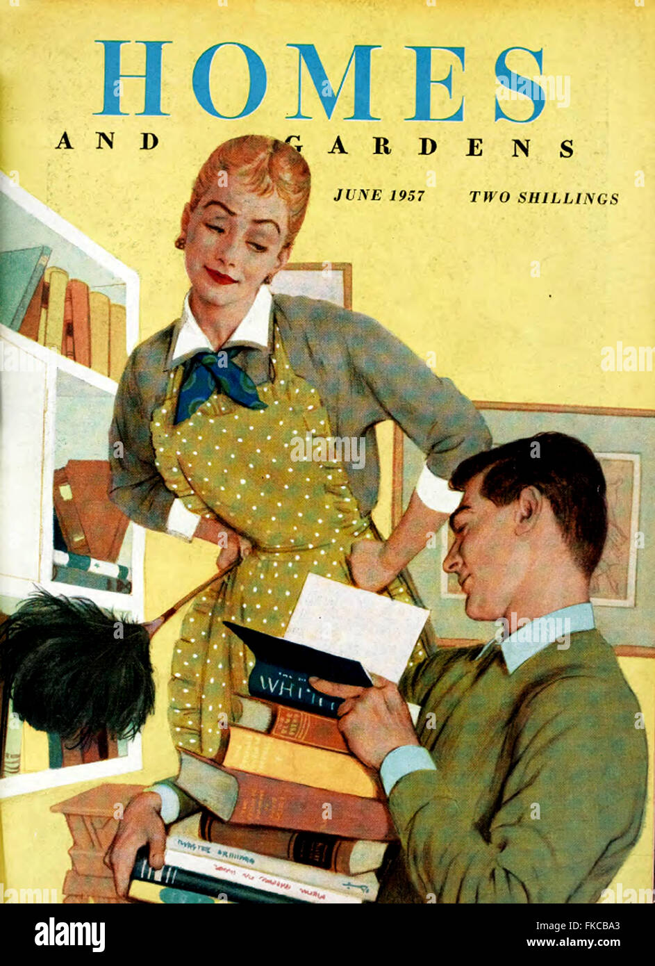 1950 UK Homes and Gardens Magazine Cover Banque D'Images