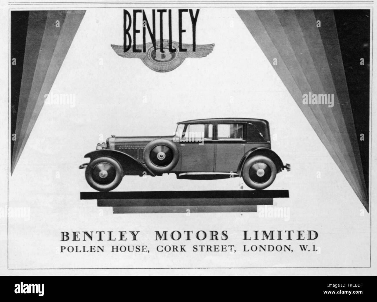 1920 Bentley annonce Magazine UK Banque D'Images