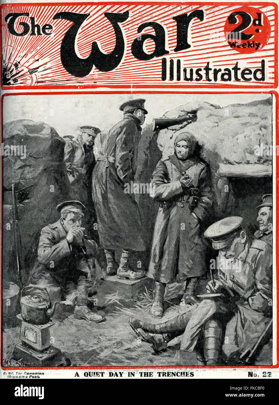 1910s UK La couverture de magazine illustré de la guerre Banque D'Images