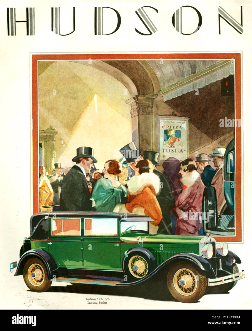 1920 USA Magazine Hudson annonce Banque D'Images