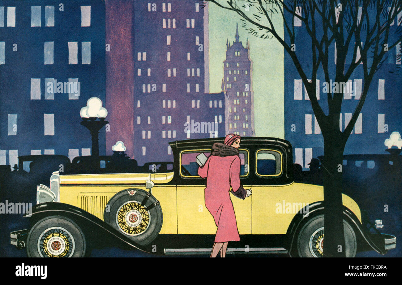 1930 USA Annonce Magazine Reo (détail) Banque D'Images