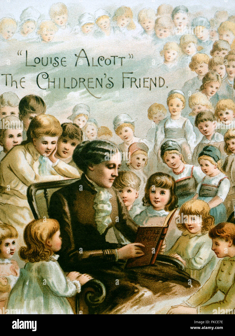 1860s UK Plaque Livre de Louisa May Alcott Banque D'Images