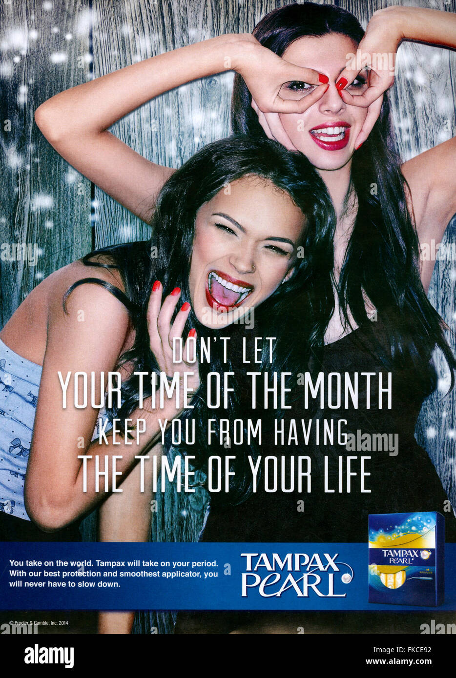 2010s UK Tampax Publicité Magazine Banque D'Images