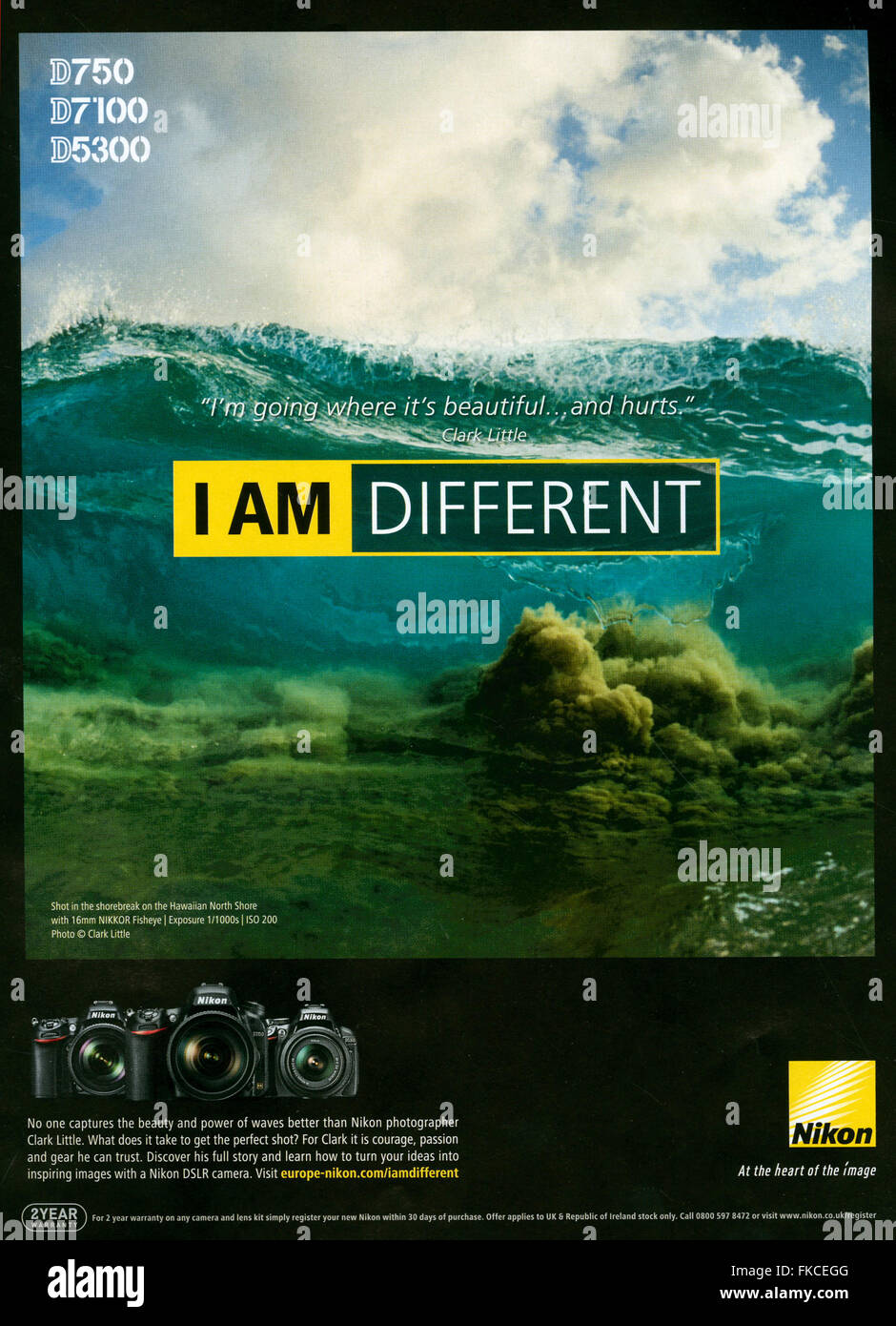 2010s UK Magazine Nikon annonce Banque D'Images