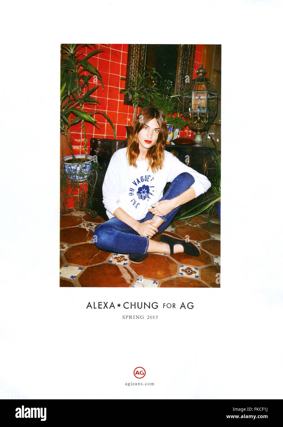 2010s UK Alexa Chung Annonce magazine Banque D'Images