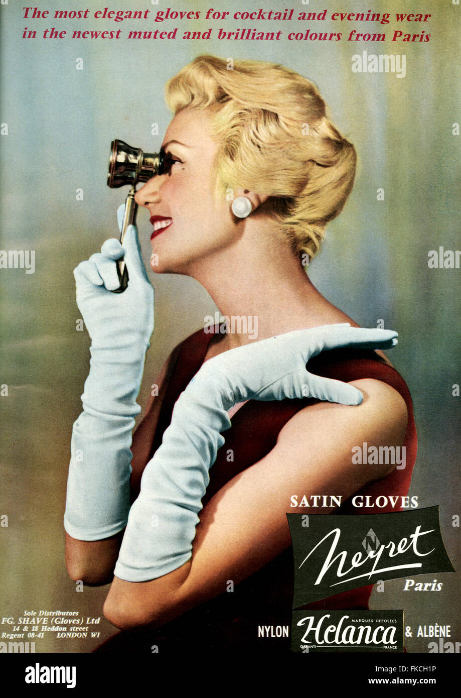1960 UK Magazine annonce Heyret Banque D'Images