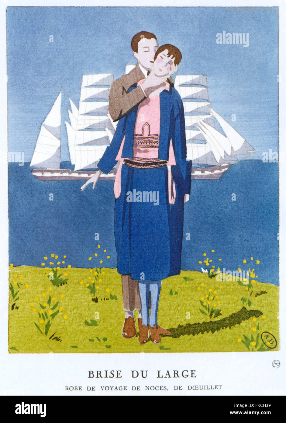 Années 20 Art Déco Plaque Livre France Banque D'Images