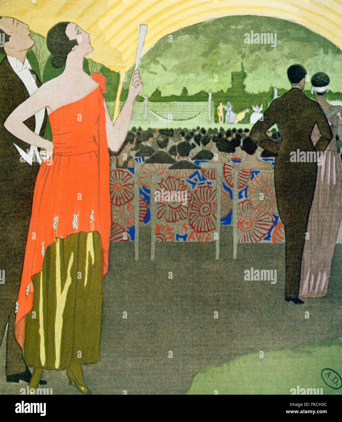 Années 20 Art Déco Plaque Livre France Banque D'Images