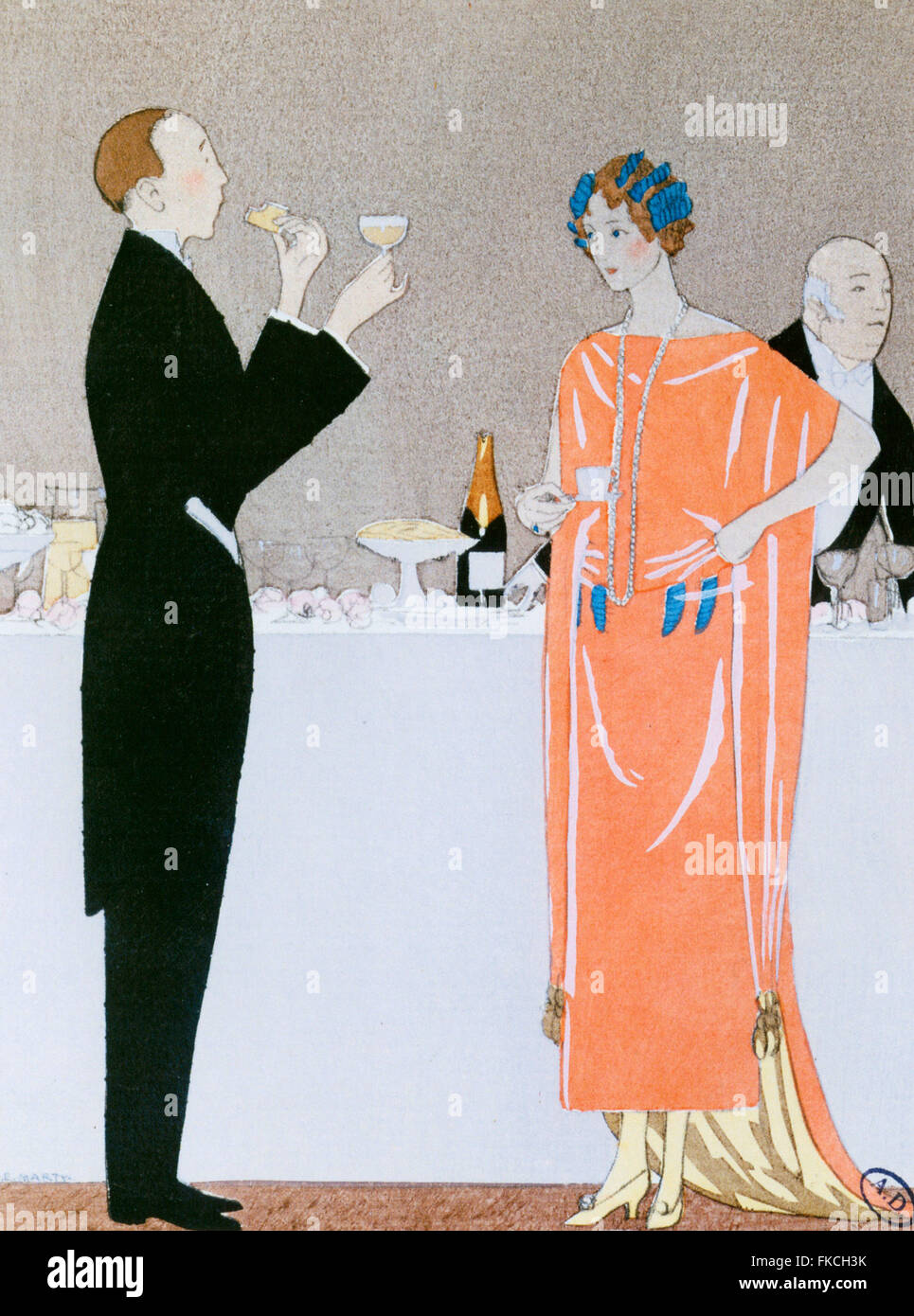 Années 20 Art Déco Plaque Livre France Banque D'Images