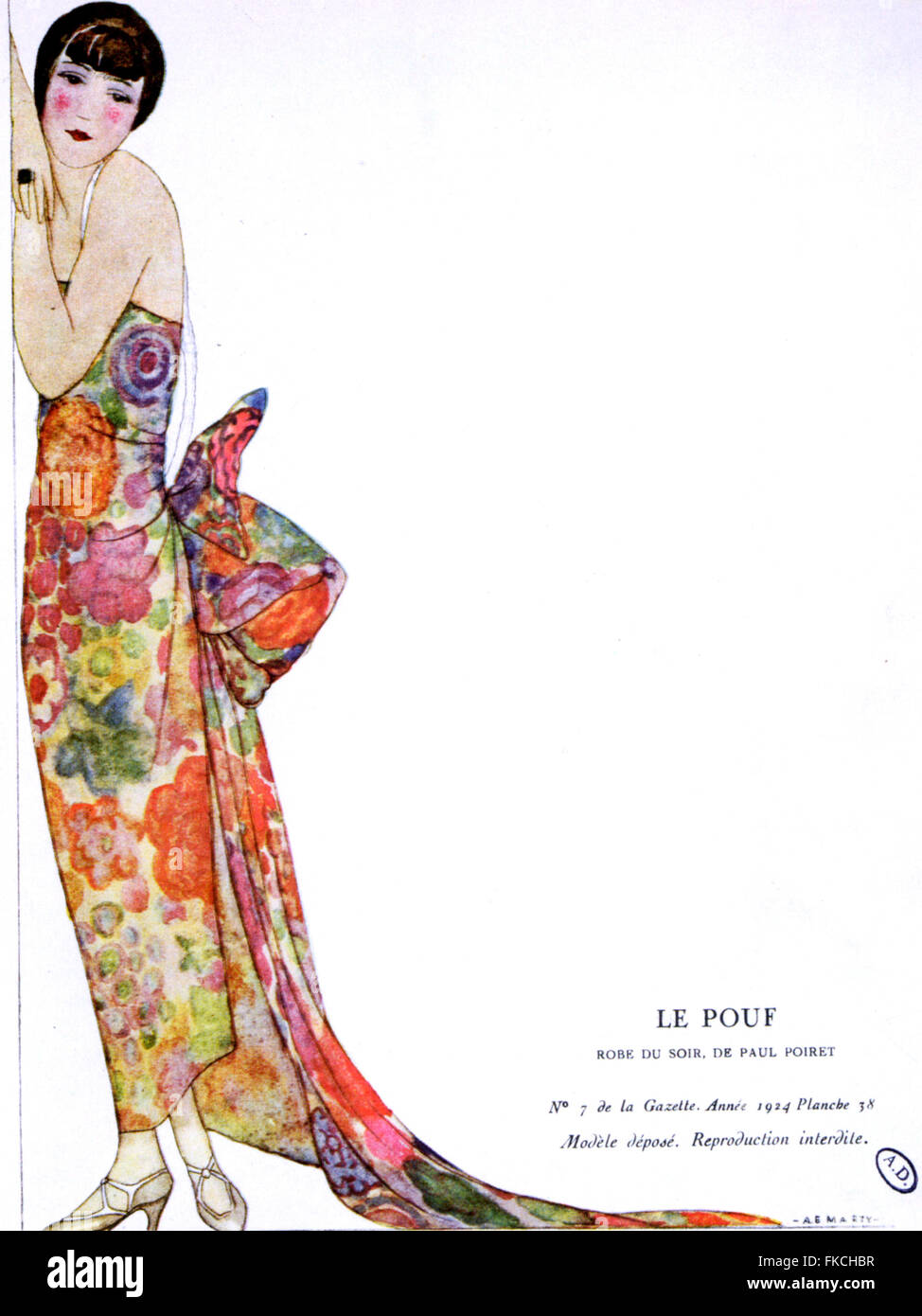 Années 20 Art Déco Plaque Livre France Banque D'Images