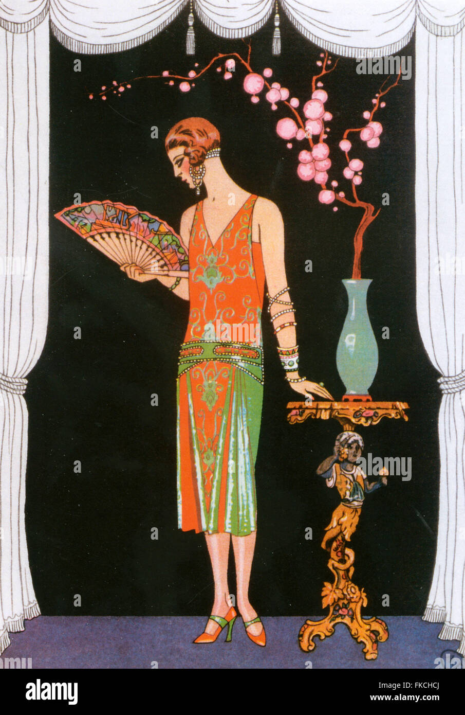 Années 20 Art Déco Plaque Livre France Banque D'Images