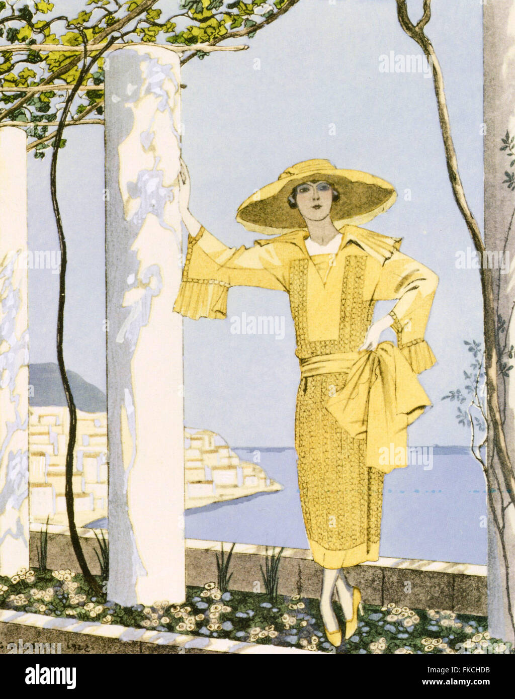 Années 20 Art Déco Plaque Livre France Banque D'Images