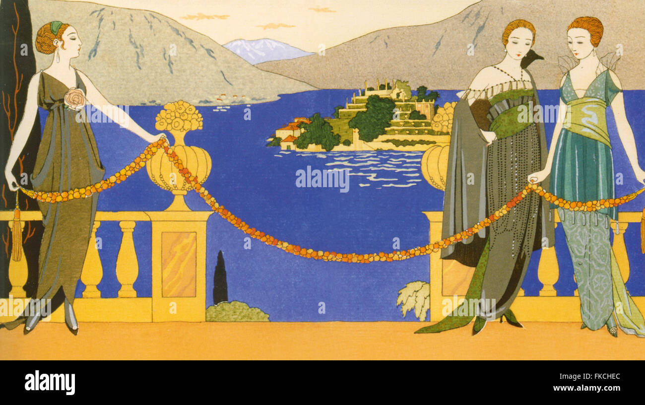 Années 1910 Art Déco Plaque Livre France Banque D'Images