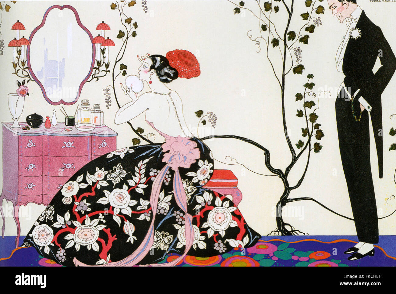 Années 20 Art Déco Plaque Livre France Banque D'Images