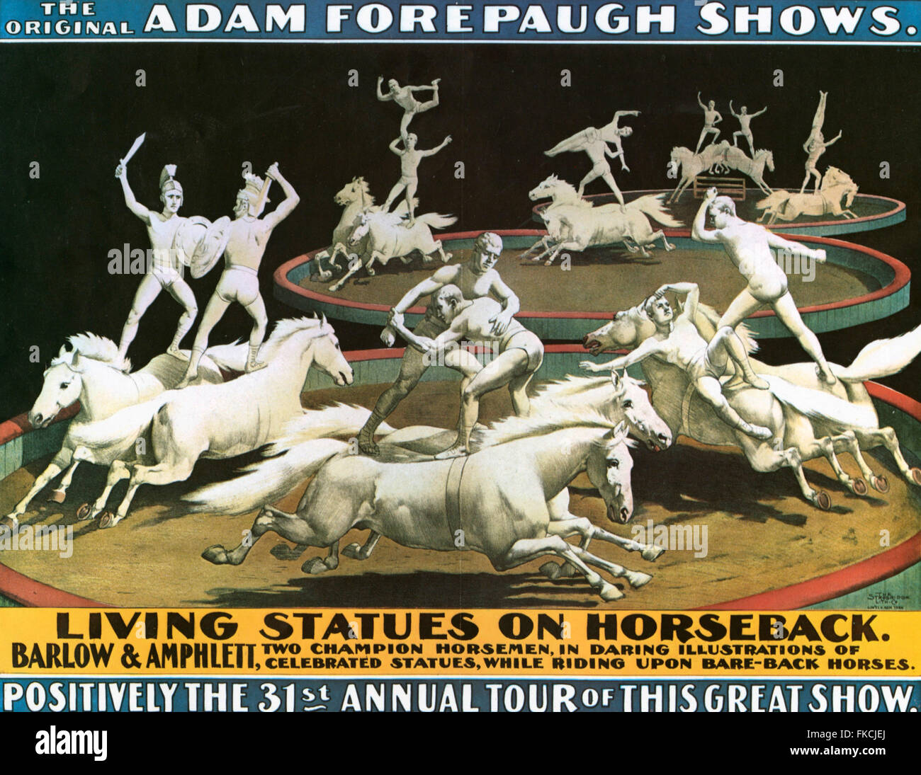 USA Adam Forepaugh montre Poster Banque D'Images