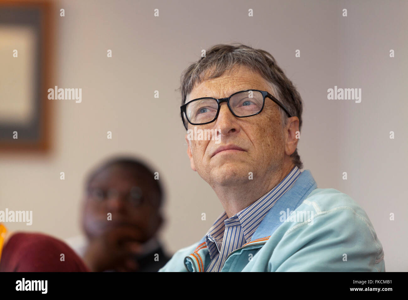 Bill Gates, fondateur de Microsoft et la Fondation Gates au cours d'une présentation à Édimbourg, en Écosse. Banque D'Images
