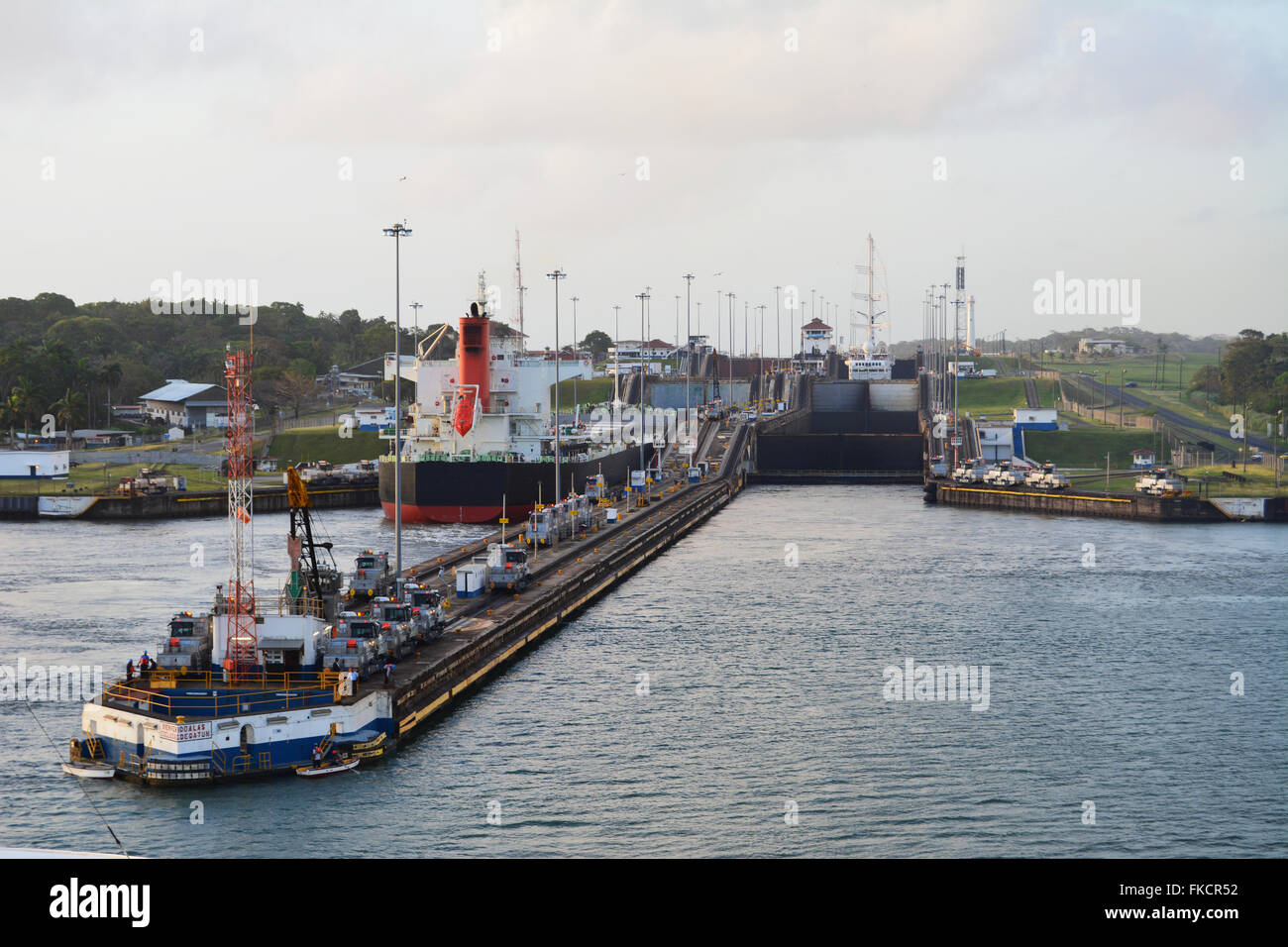 Long View d'une chambre du Canal de Panama Banque D'Images