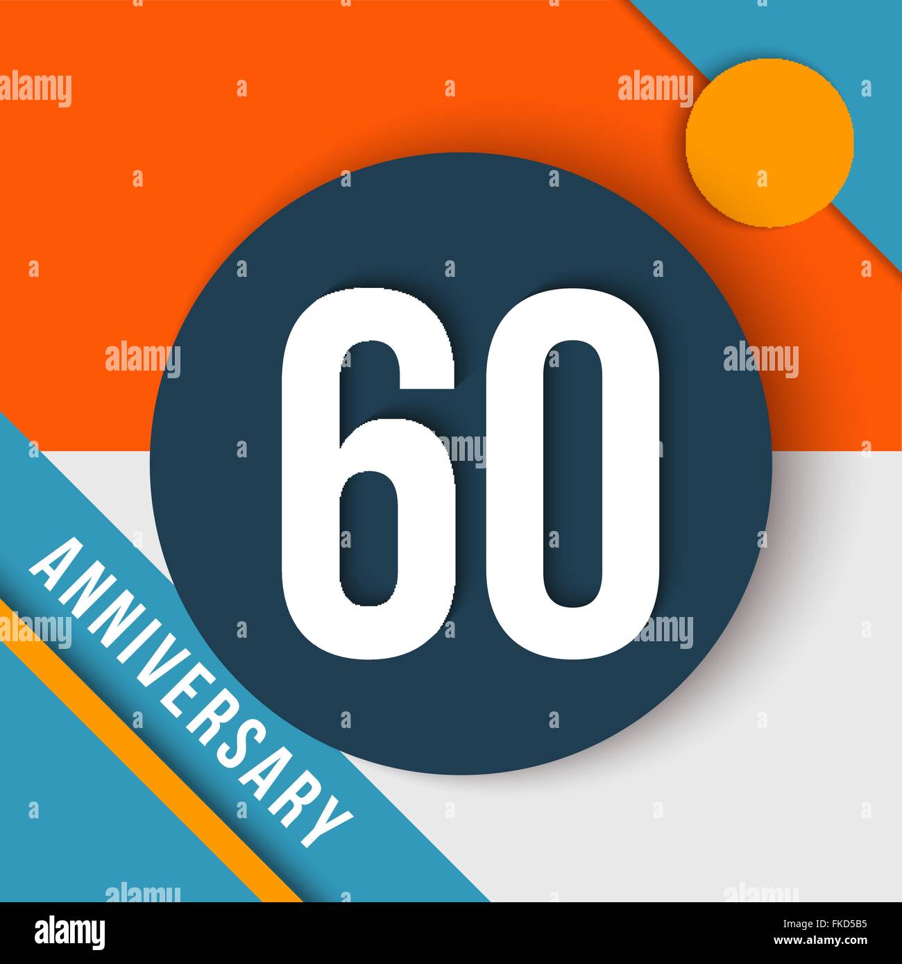 60 soixante ans du concept moderne avec des étiquettes de texte, nombre et formes abstraites dans des style design. Vecteur EPS10. Illustration de Vecteur