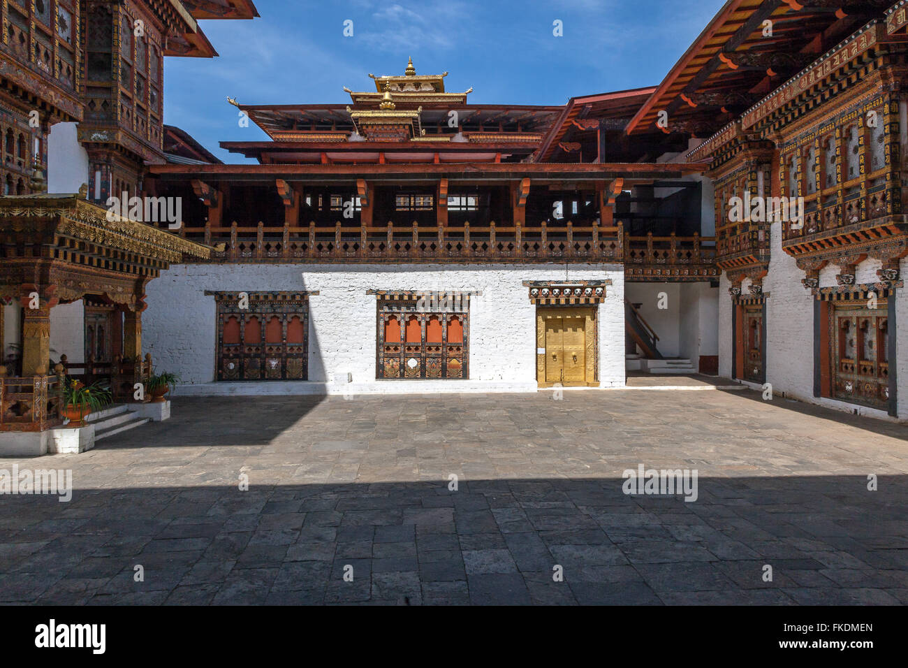 Punakha Dzong Palace, au Bhoutan. Banque D'Images