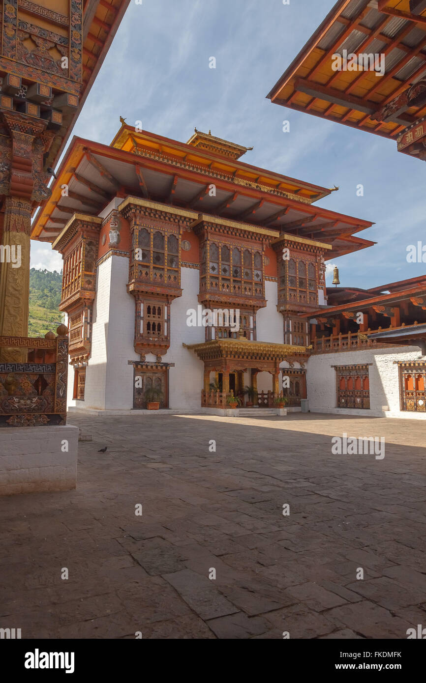 Punakha Dzong Palace, au Bhoutan. Banque D'Images