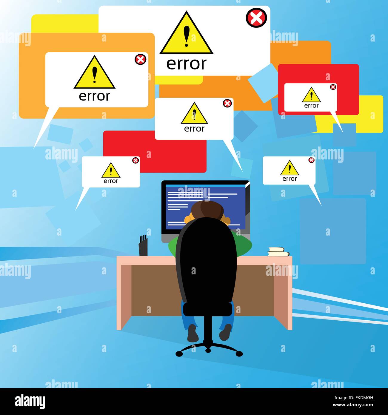 Problème logiciel Application informatique Développeur d'erreur Image ...