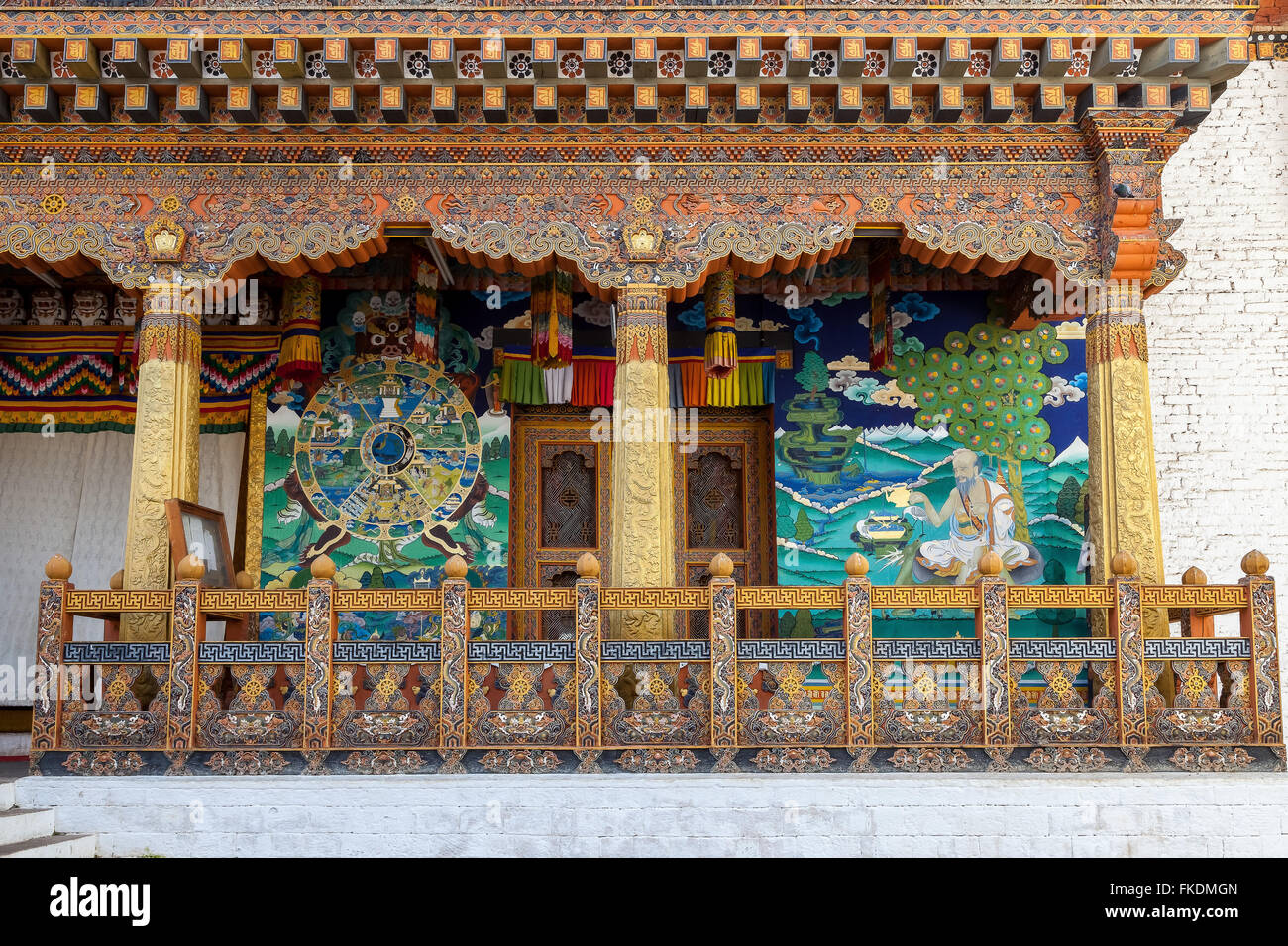 Punakha Dzong Palace, au Bhoutan. Banque D'Images