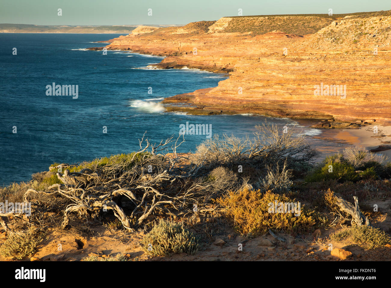 De la baie Gantheaume Eagle Lookout, le Parc National de Kalbarri, Australie occidentale Banque D'Images De la baie Gantheaume Eagle Lookout, le Parc National de Kalbarri, Australie occidentale Banque D'Images