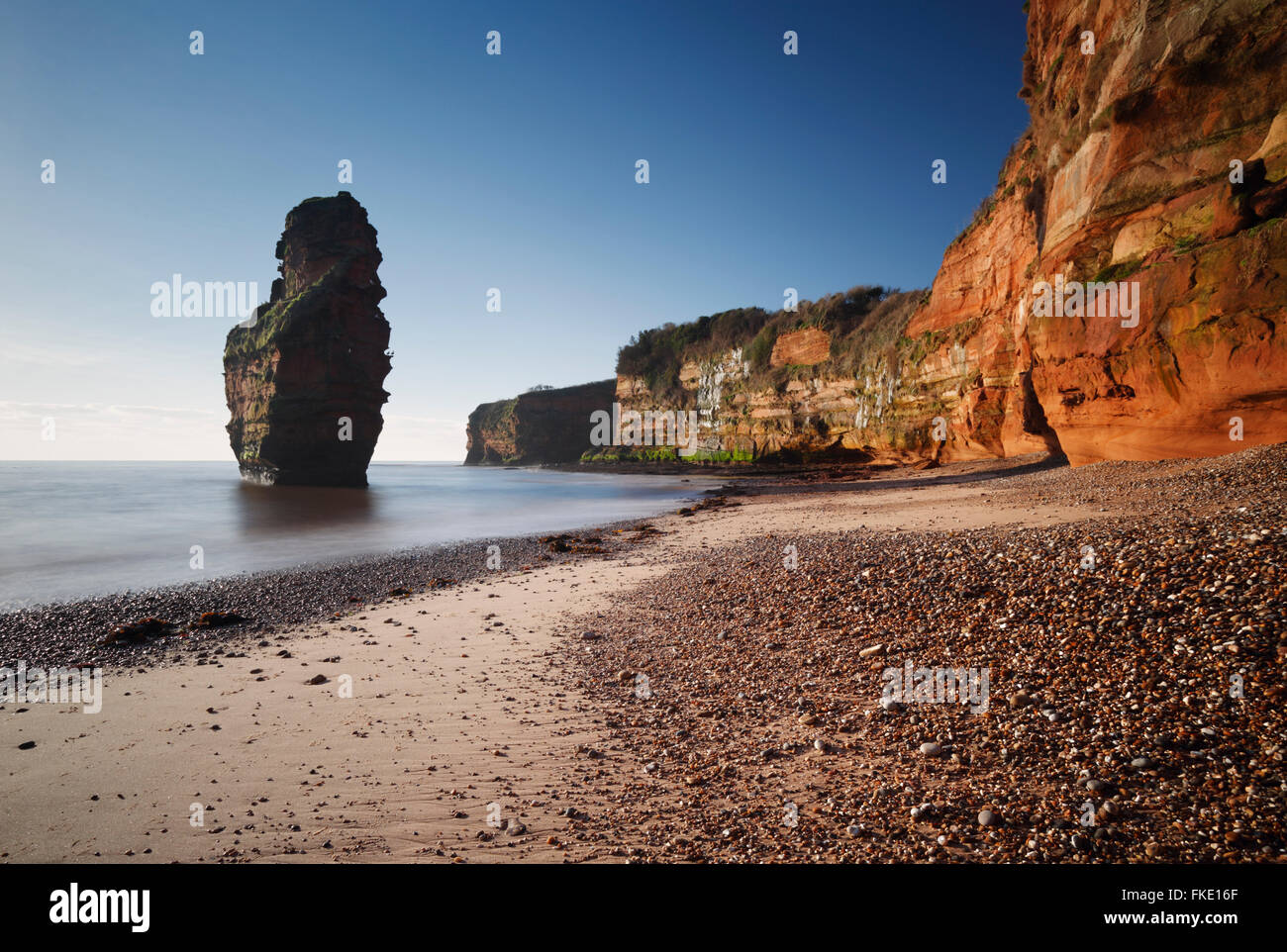 Ladram Bay. La Côte Jurassique, site du patrimoine mondial. Devon. UK. Banque D'Images Ladram Bay. La Côte Jurassique, site du patrimoine mondial. Devon. UK. Banque D'Images