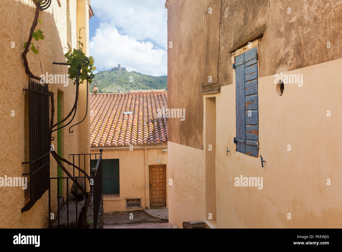 Vues d'pintoresc Llenguadoc-Rossello, ville de Collioure, France. Banque D'Images
