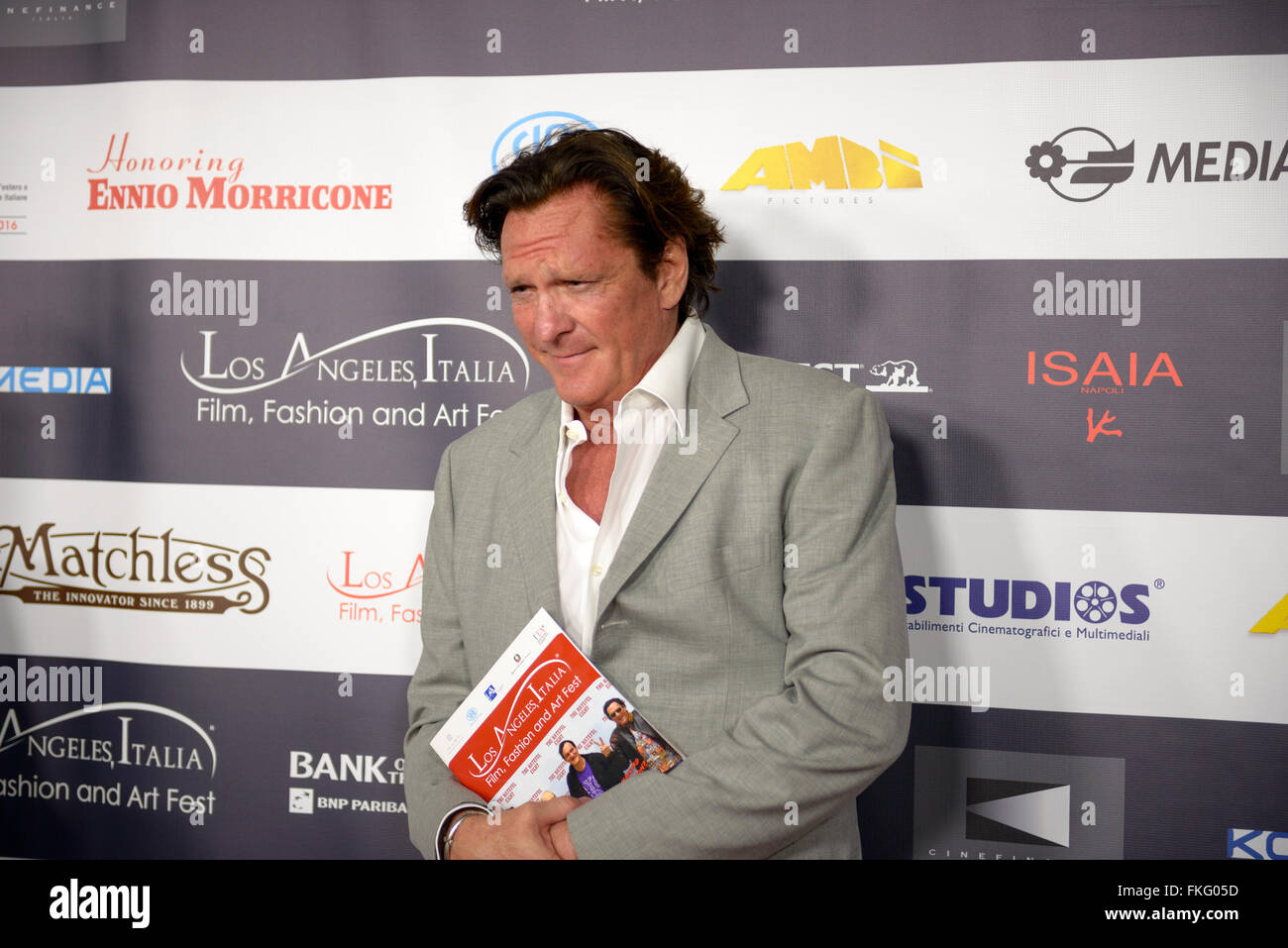 22 FÉVRIER 2016 : l'acteur Michael Madsen au Los Angeles Film Festival italien. Banque D'Images