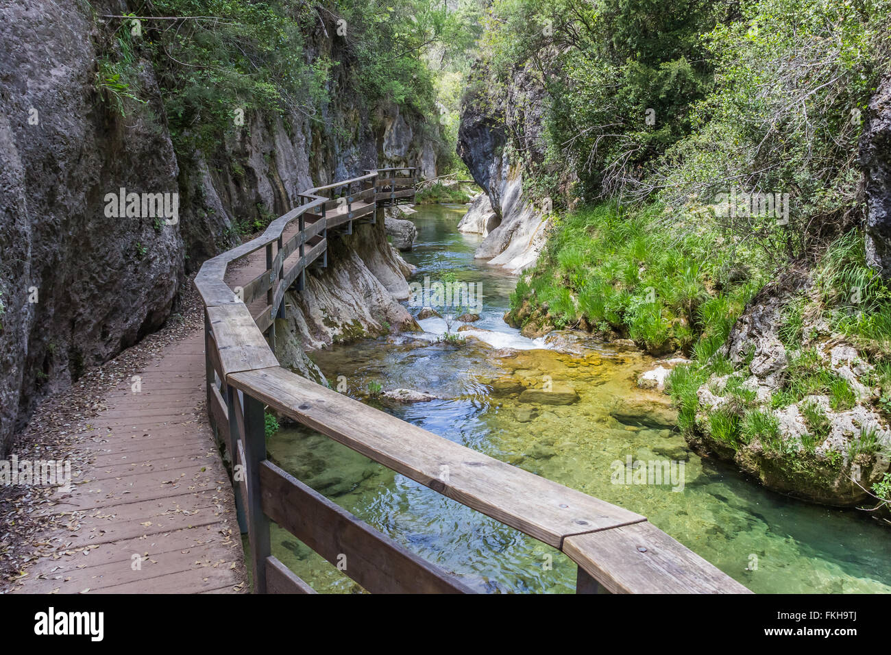 Promenade à travers Conseil Cerrada de Elias gorge, dans le Parc National de Cazorla, Espagne Banque D'Images