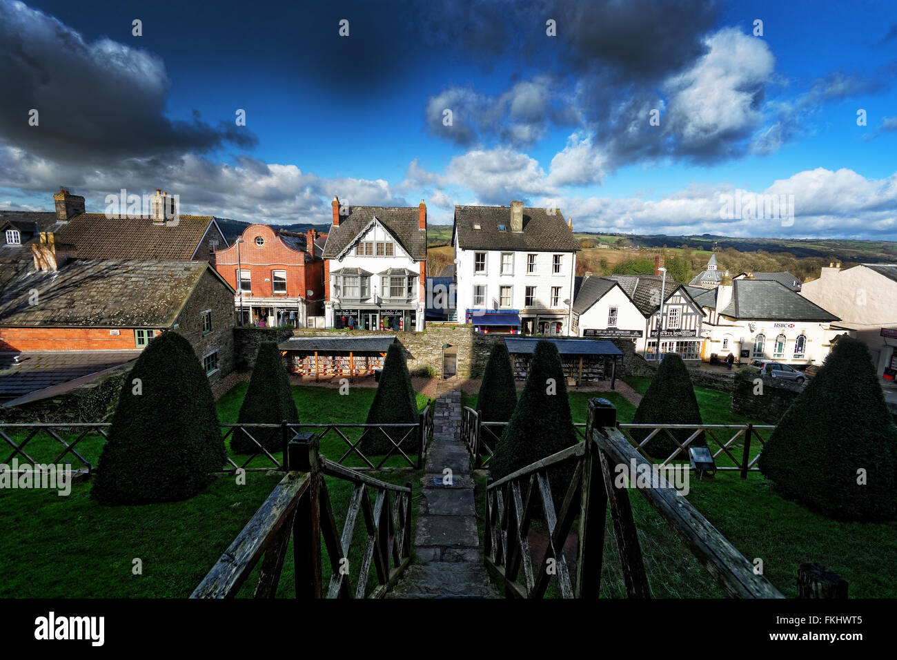 Hay-on-Wye (Y Gelli Gandryll ou Y Gelli en gallois) ou 'Foin', est une petite ville de marché en Brecknockshire, maintenant Powys, au Pays de Galles. Banque D'Images