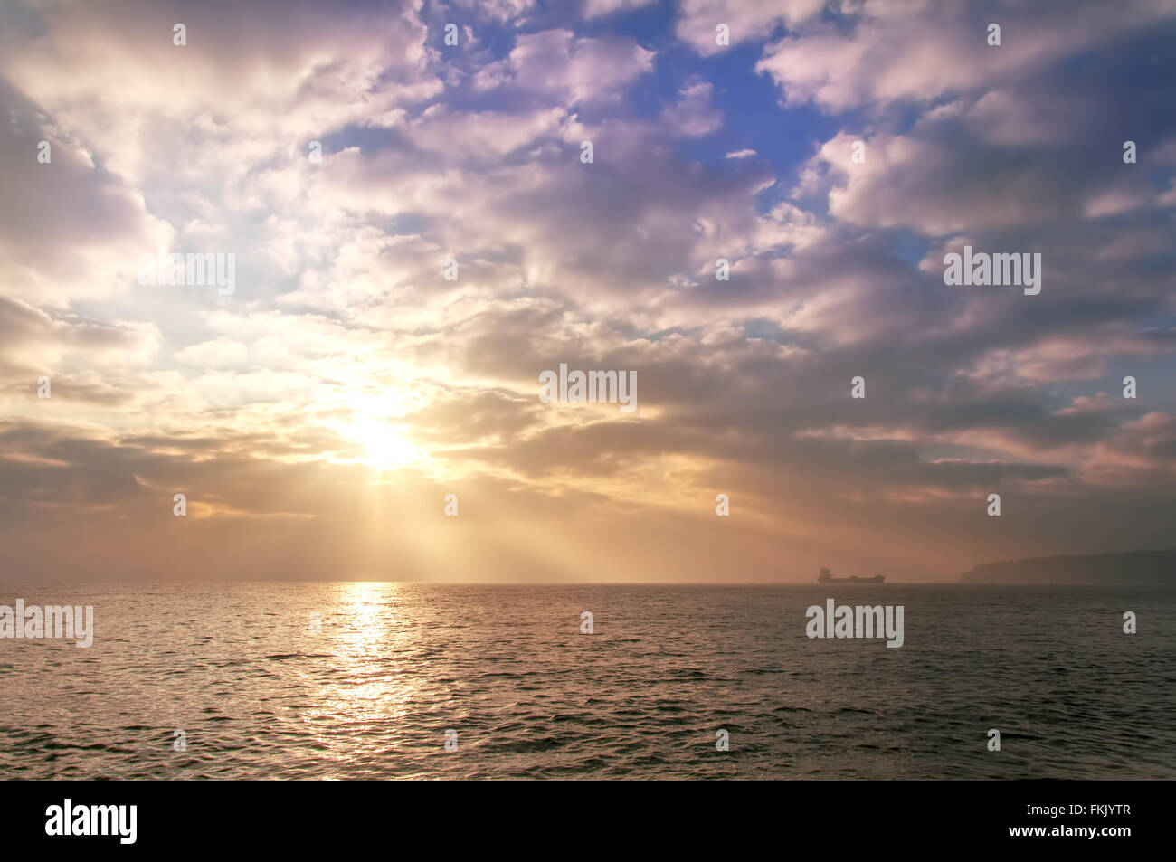 Lever de soleil à la plage Banque D'Images