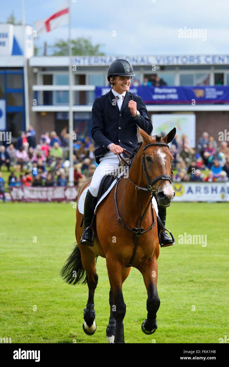 Show Jumping at Royal Highland Show 2015, Ingliston, Édimbourg, Écosse, Royaume-Uni Banque D'Images