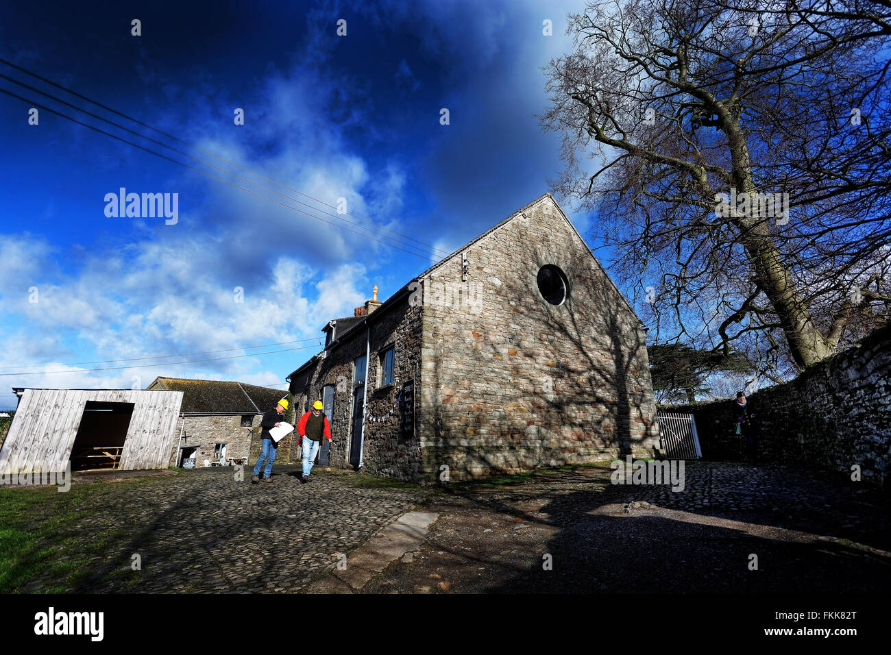 Hay-on-Wye (Y Gelli Gandryll ou Y Gelli en gallois) ou 'Foin', est une petite ville de marché en Brecknockshire, maintenant Powys, au Pays de Galles. Banque D'Images