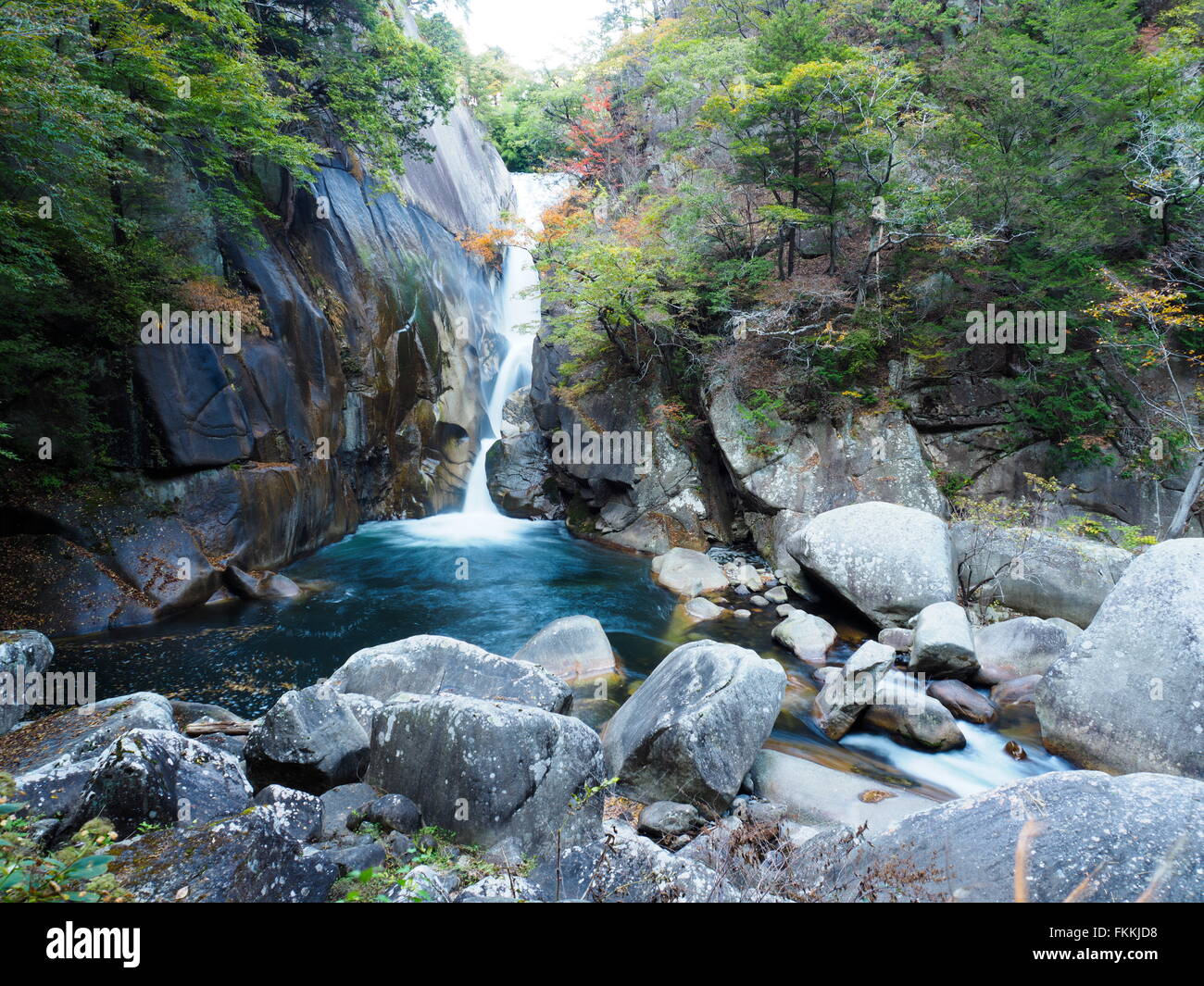 Dans les gorges de Shosenkyo Kofu, Yamanashi, Japon Banque D'Images