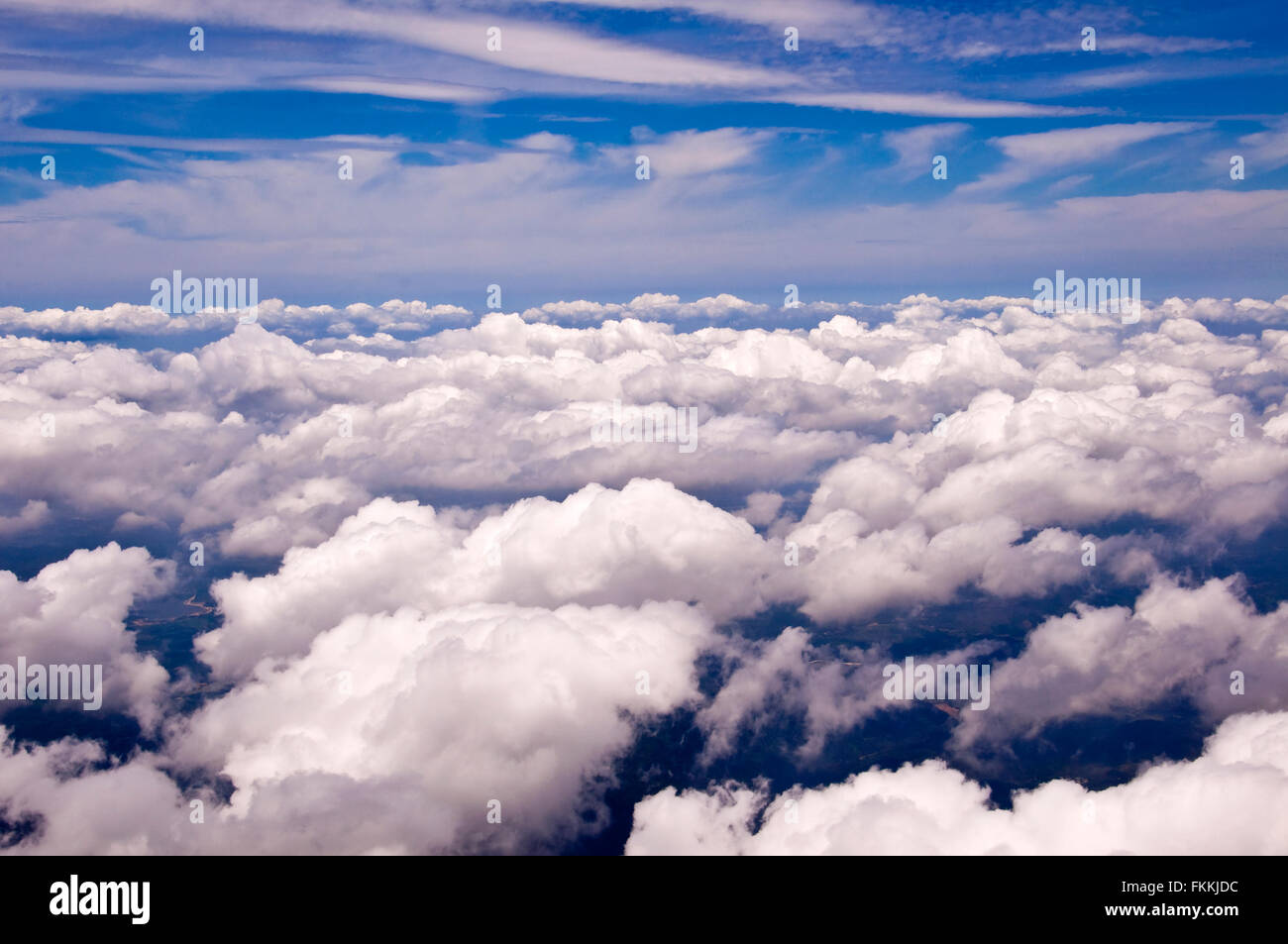 Vue du ciel, à partir d'un avion Banque D'Images