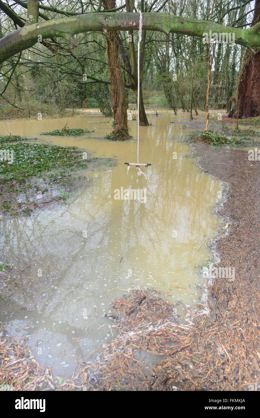 Stratton, au Royaume-Uni. 9 mars 2016. Stratton Audley Village Inondation 9 mars 2016 Crédit : Cpuk/Alamy Live News Banque D'Images