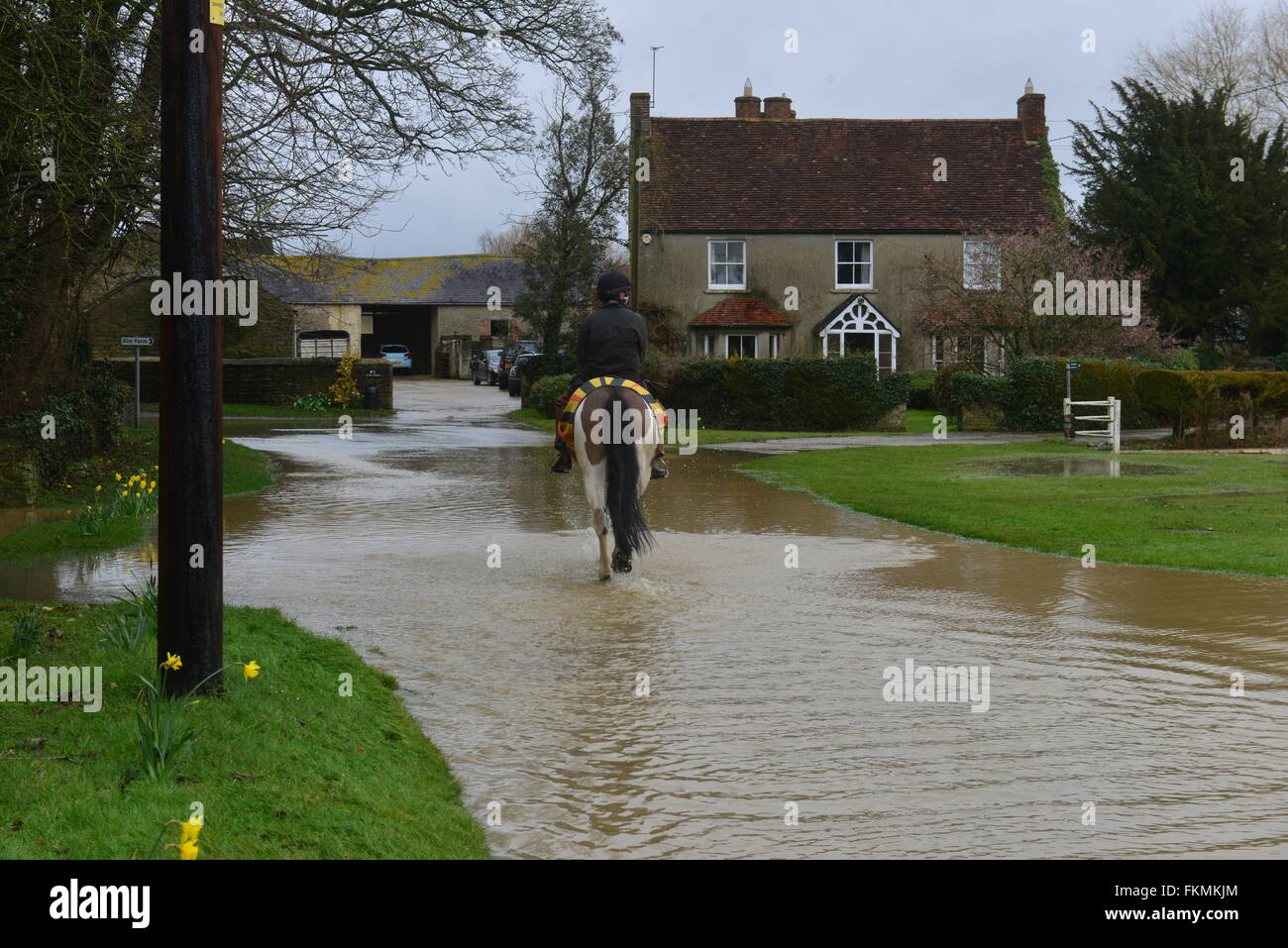 Stratton, au Royaume-Uni. 9 mars 2016. Stratton Audley Village Inondation 9 mars 2016 Crédit : Cpuk/Alamy Live News Banque D'Images