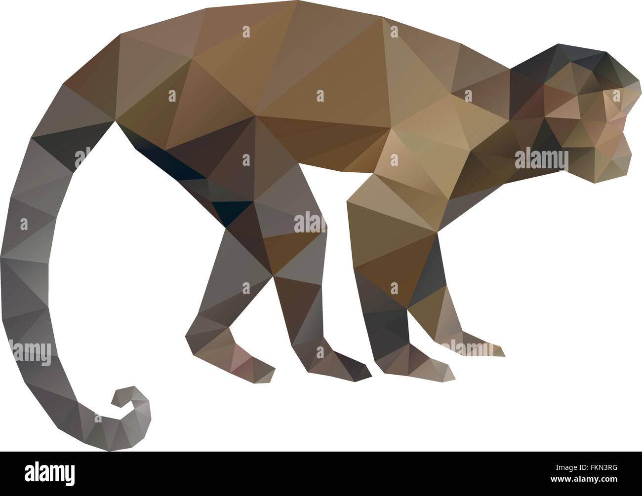 Symbole de singe vecteur Poly bas Illustration de Vecteur